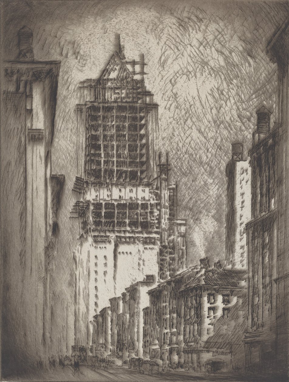 Szállás férfiaknak, 1923. alkotó: Joseph Pennell