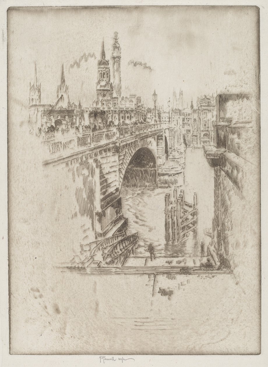 London Bridge Stairs alkotó: Joseph Pennell