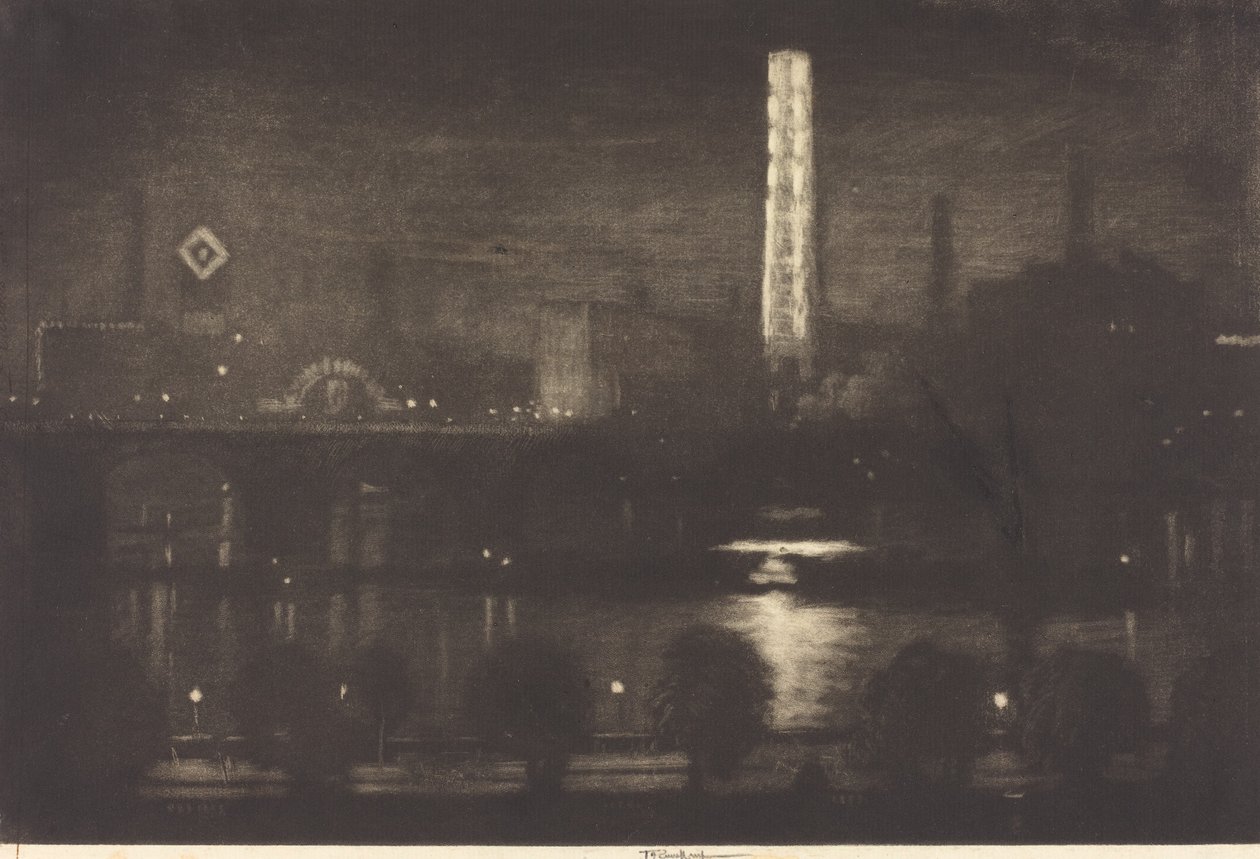 London Night, Whisky and Tea, 1909. alkotó: Joseph Pennell