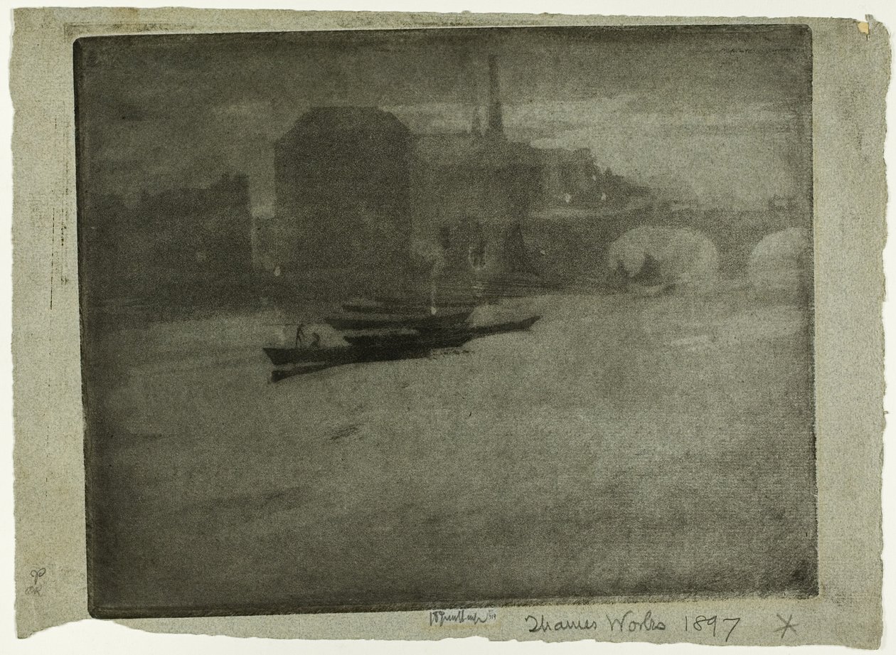 Köd a Temzén alkotó: Joseph Pennell