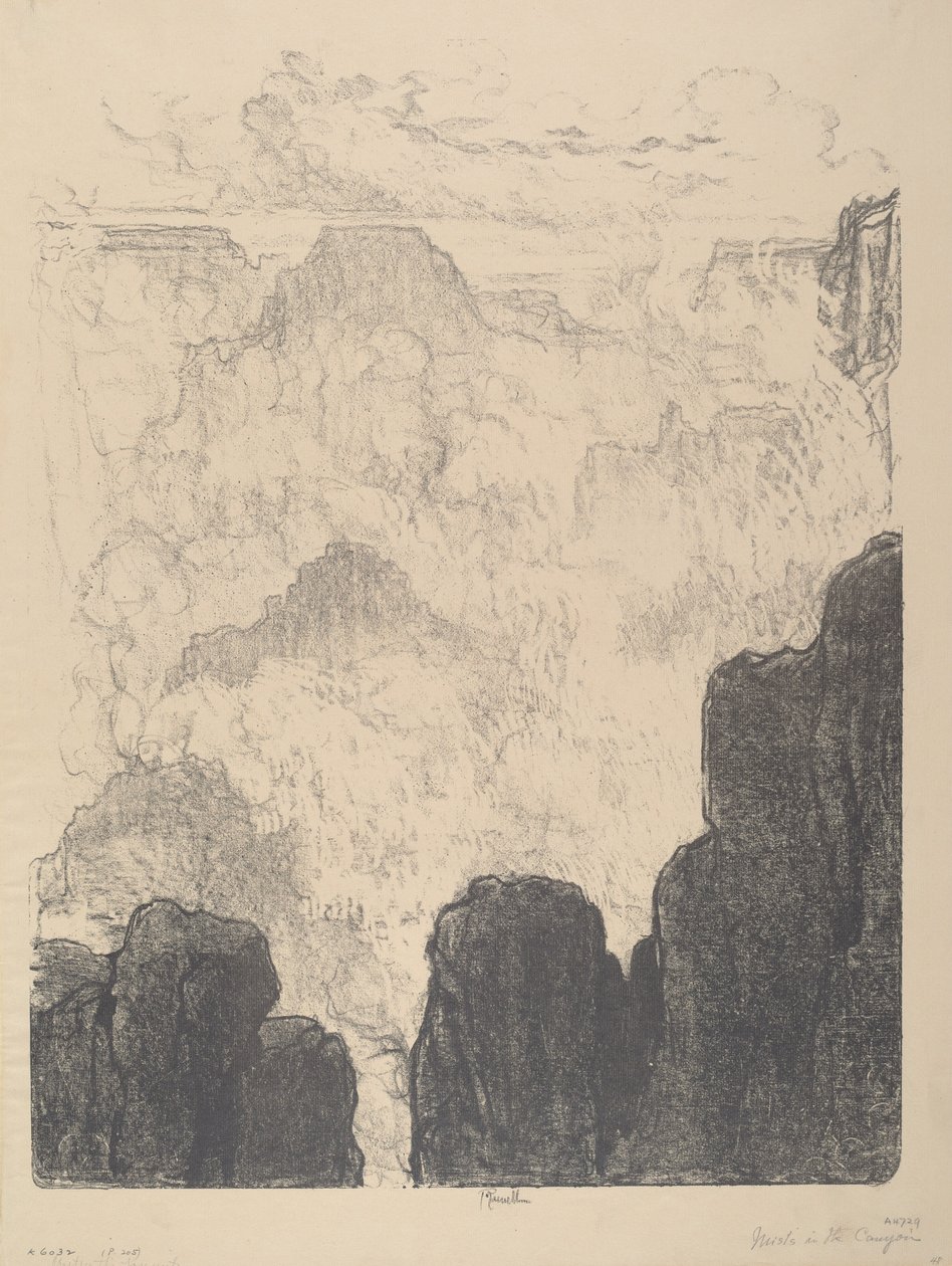 Köd a kanyonban, 1912. II. sz. alkotó: Joseph Pennell