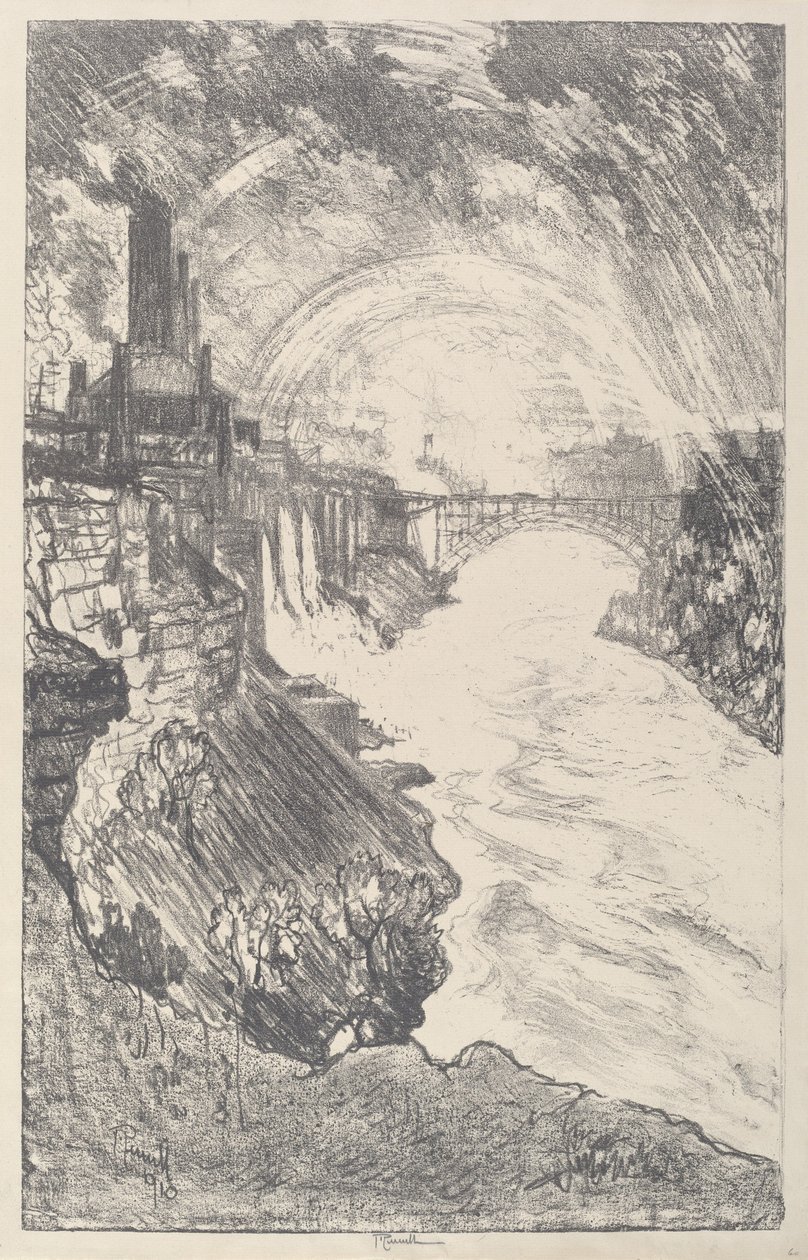 Niagara Rainbows, 1910. alkotó: Joseph Pennell