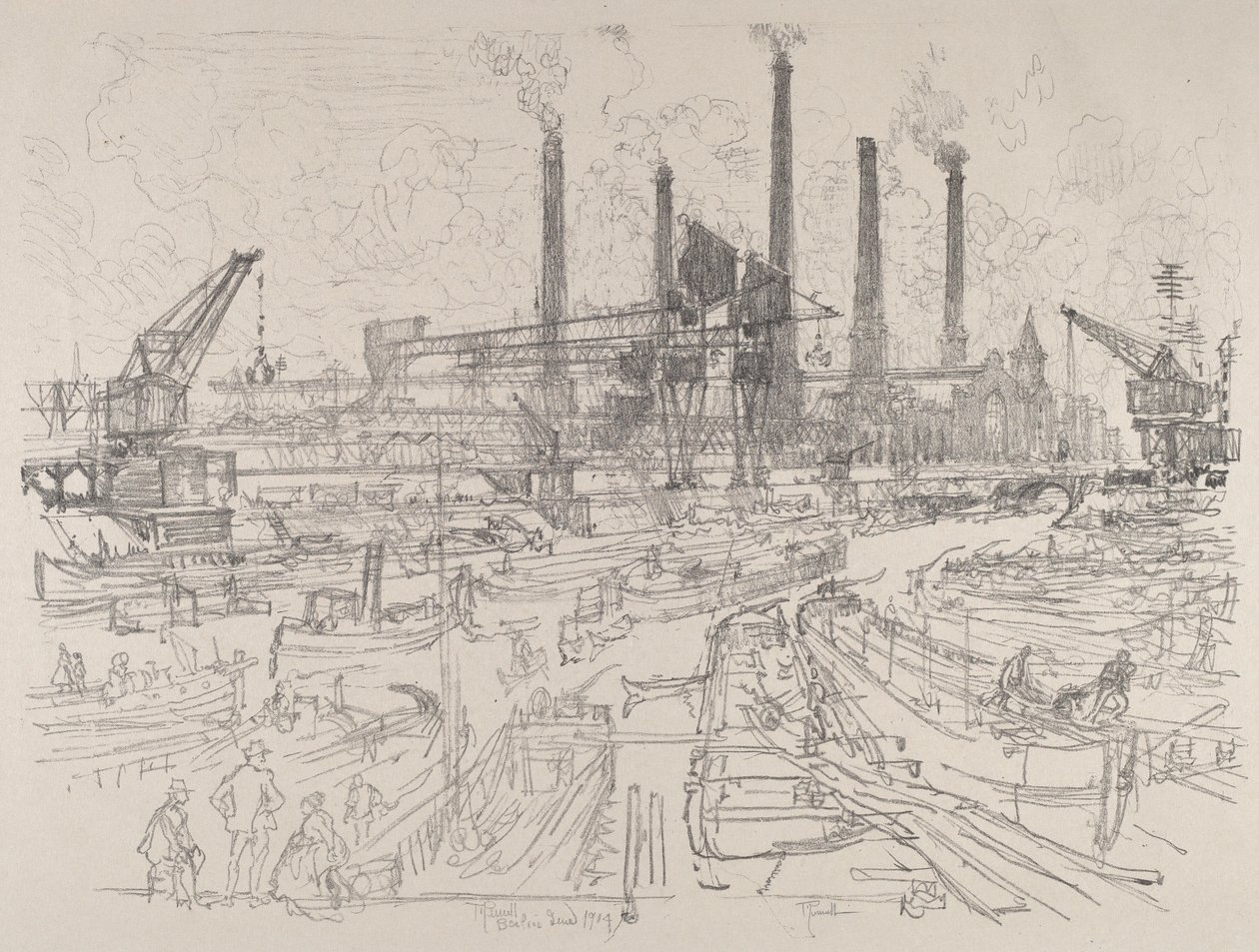 Power-House, Berlin, 1914. alkotó: Joseph Pennell