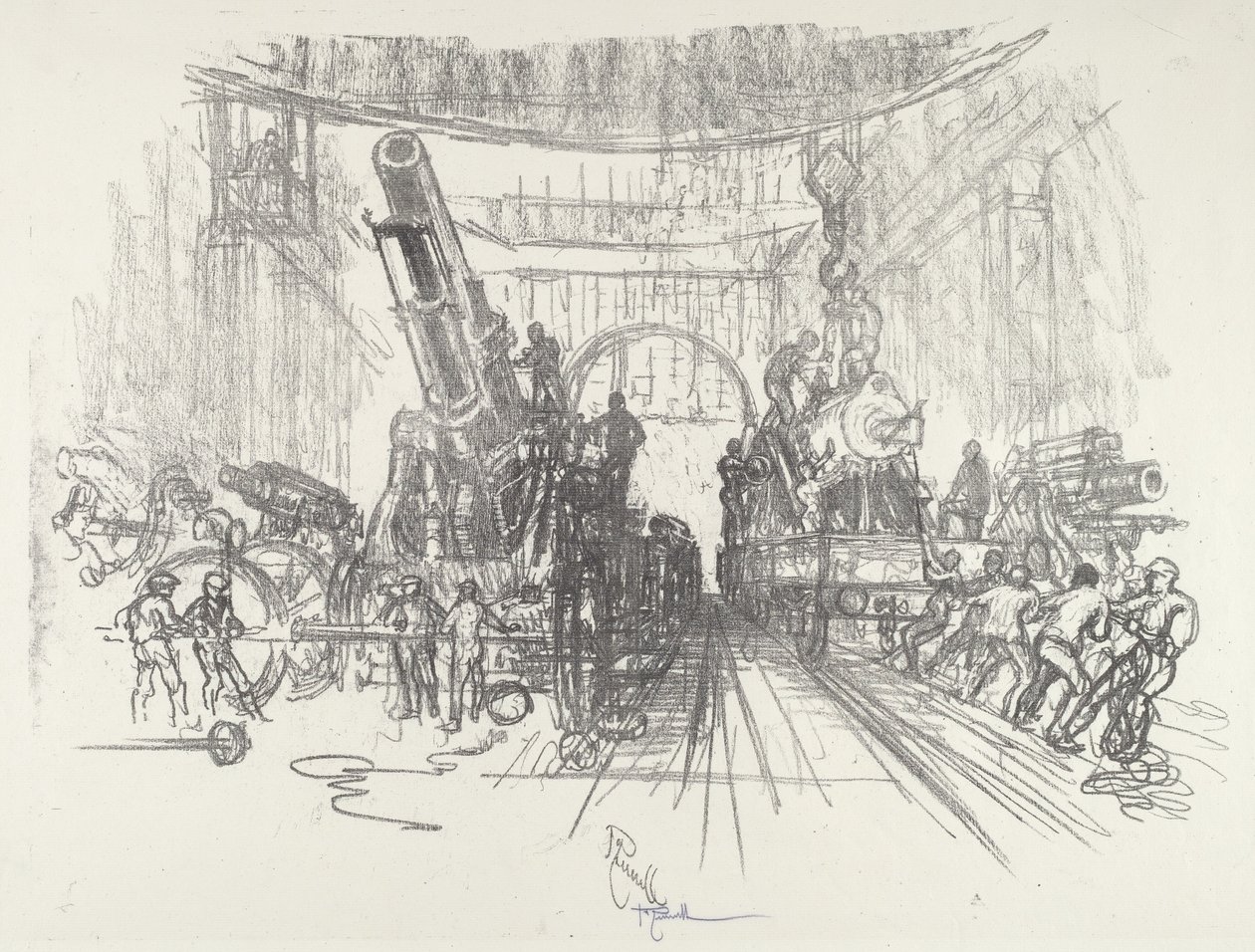 Készen áll a háborúra, 1916. alkotó: Joseph Pennell
