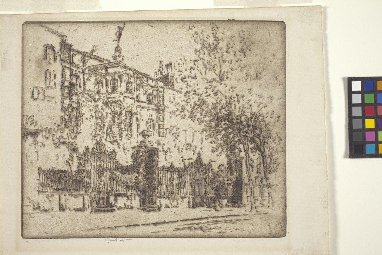 Rossetti háza (rézkarc) alkotó: Joseph Pennell