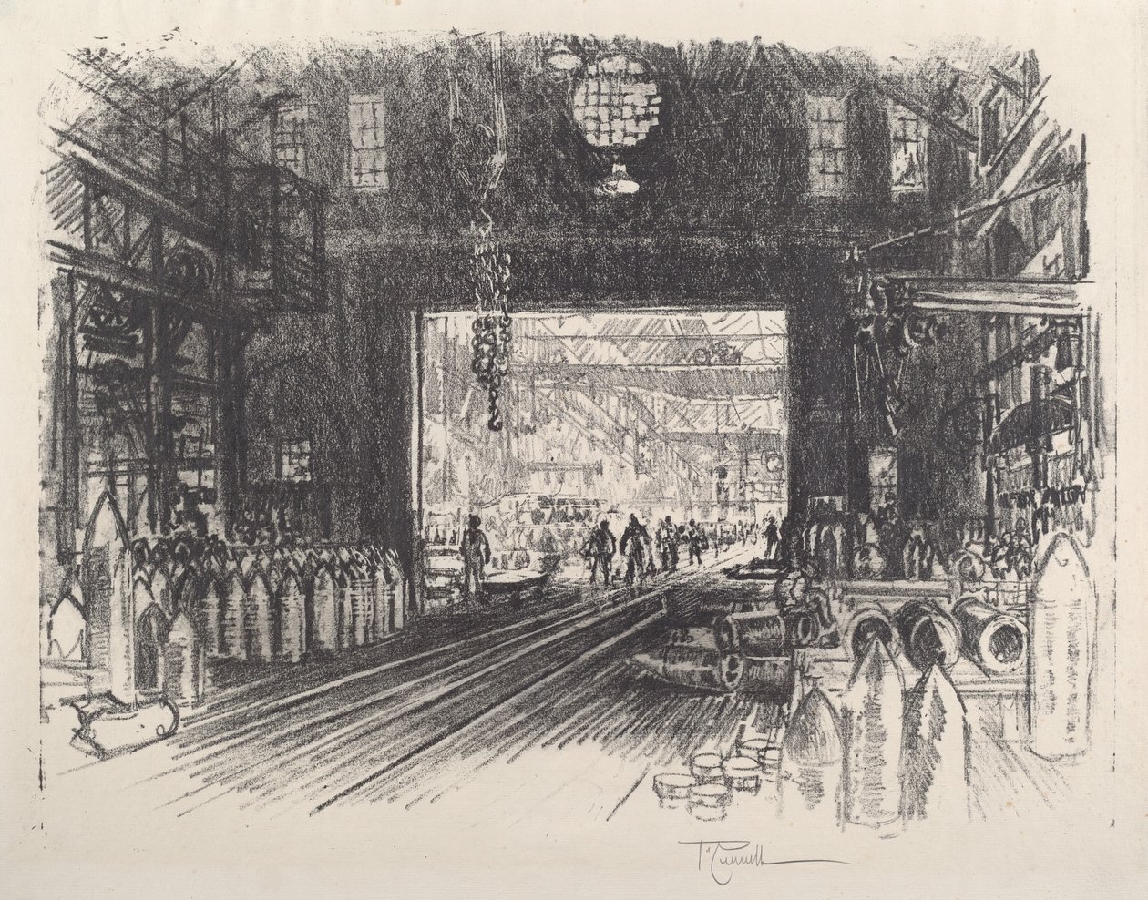 Kagylógyár, 1917. II. sz. alkotó: Joseph Pennell