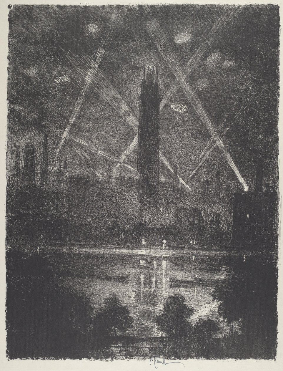 Lövés, 1916. alkotó: Joseph Pennell