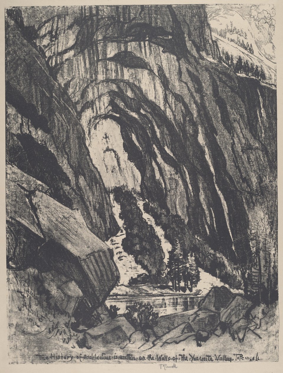 A katedrális ajtaja, 1912. alkotó: Joseph Pennell