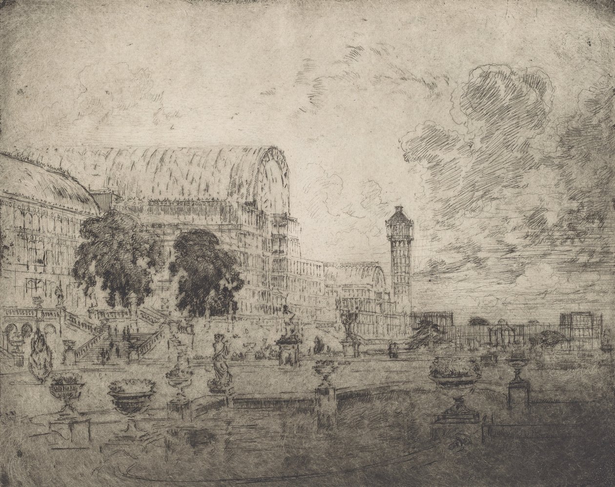 A Kristálypalota, 1905. alkotó: Joseph Pennell