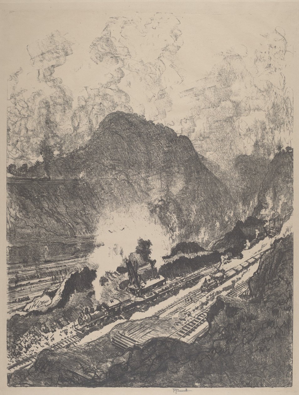 A Culebra kivágása, 1912. alkotó: Joseph Pennell