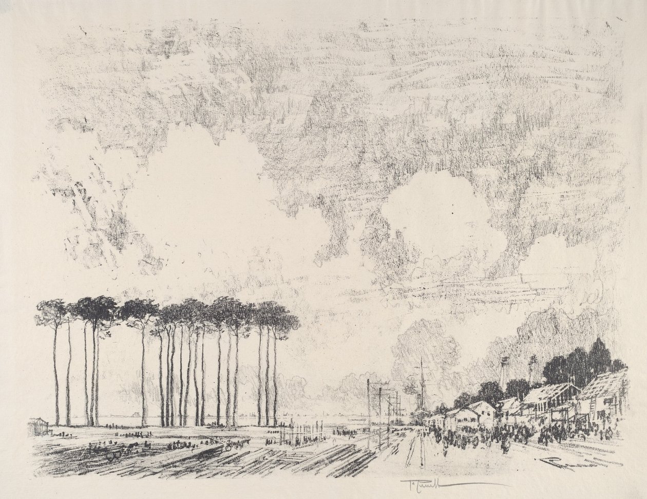 Az Embarkation Camp, a Classic Grove alkotó: Joseph Pennell