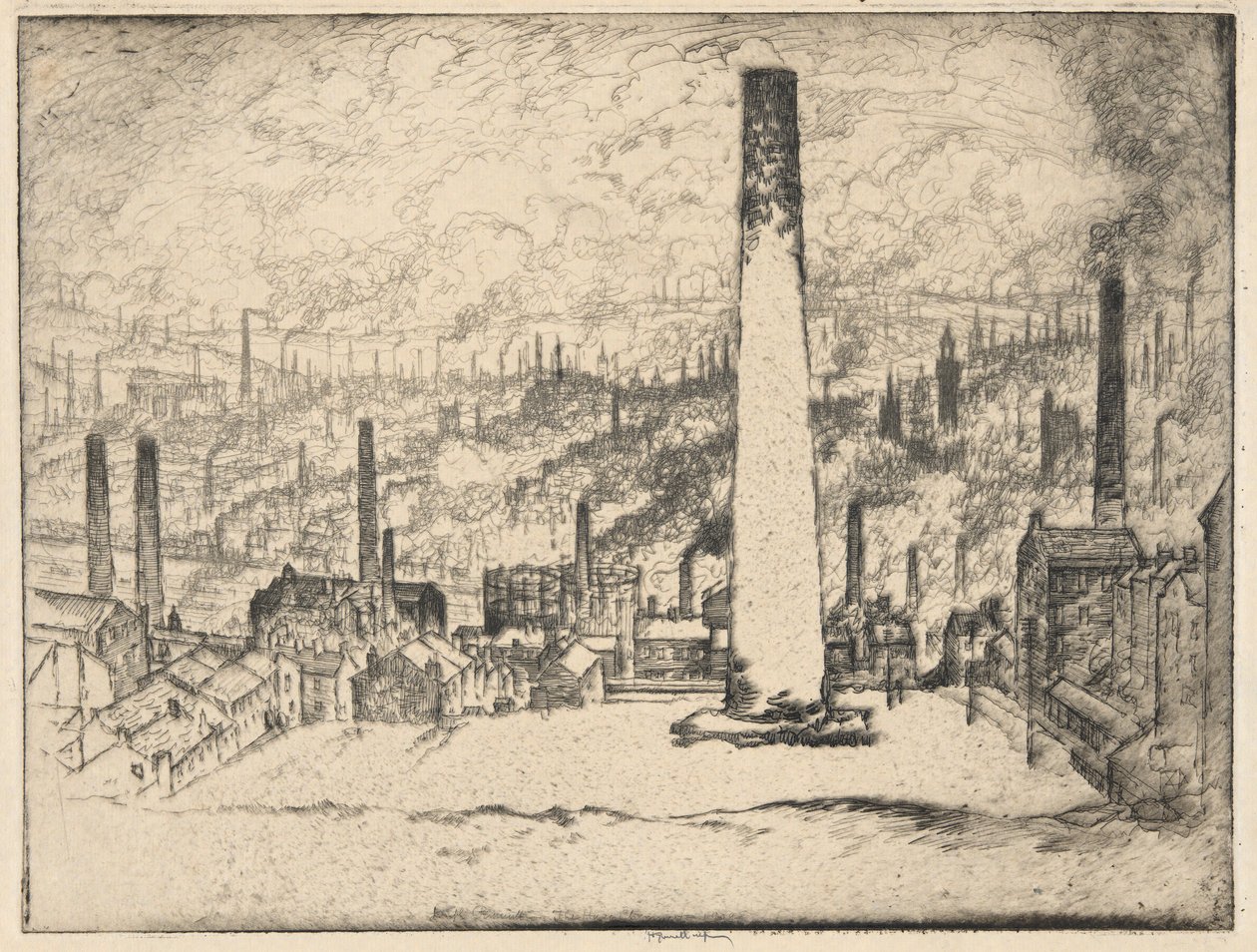 A nagy kémény, Bradford alkotó: Joseph Pennell