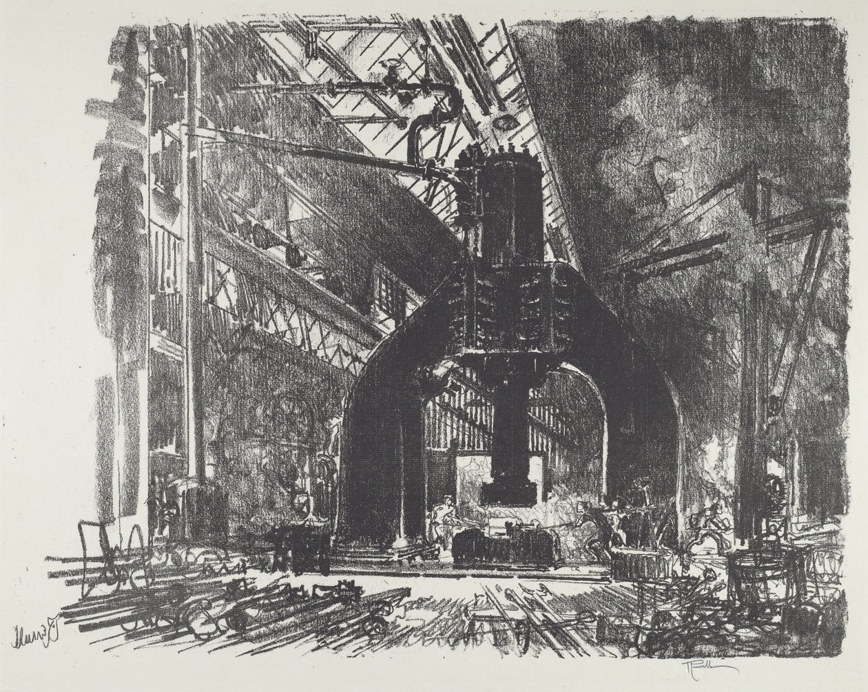 A nagy kalapács, 1916. alkotó: Joseph Pennell