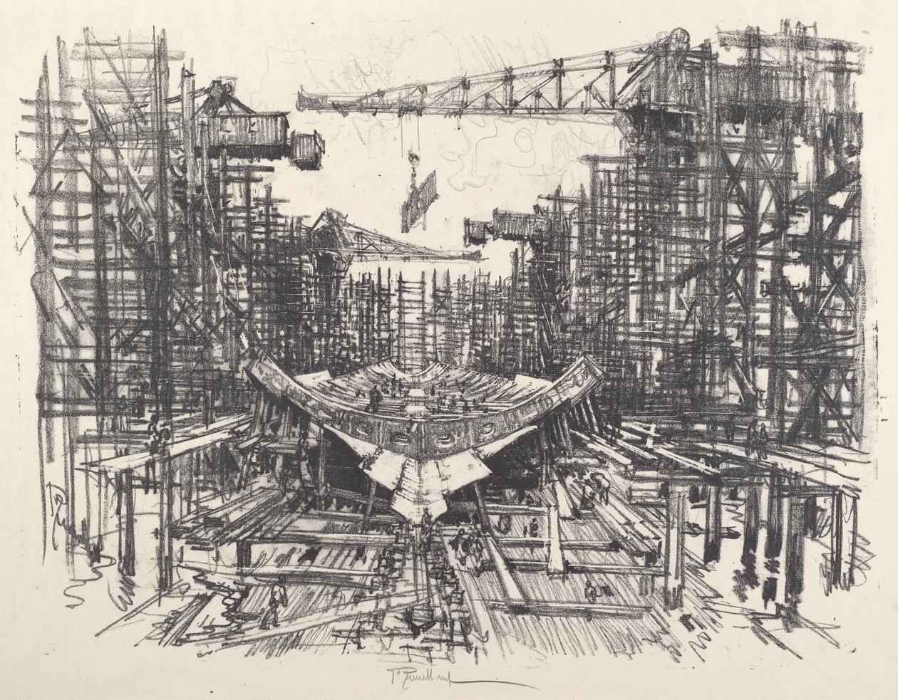 A Keel, 1917. alkotó: Joseph Pennell