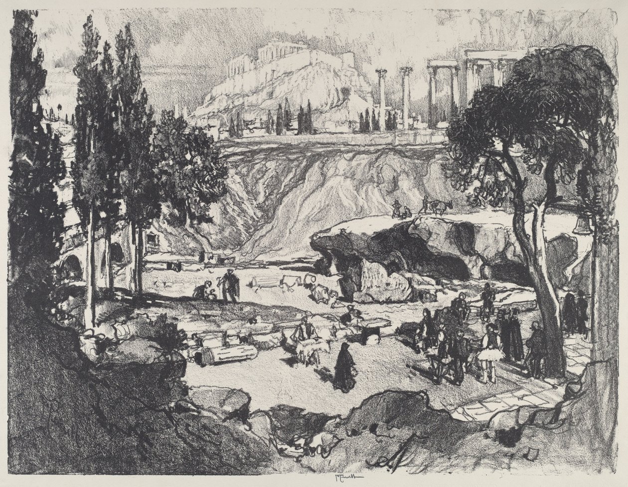The Little Fete, Athén, 1913. alkotó: Joseph Pennell