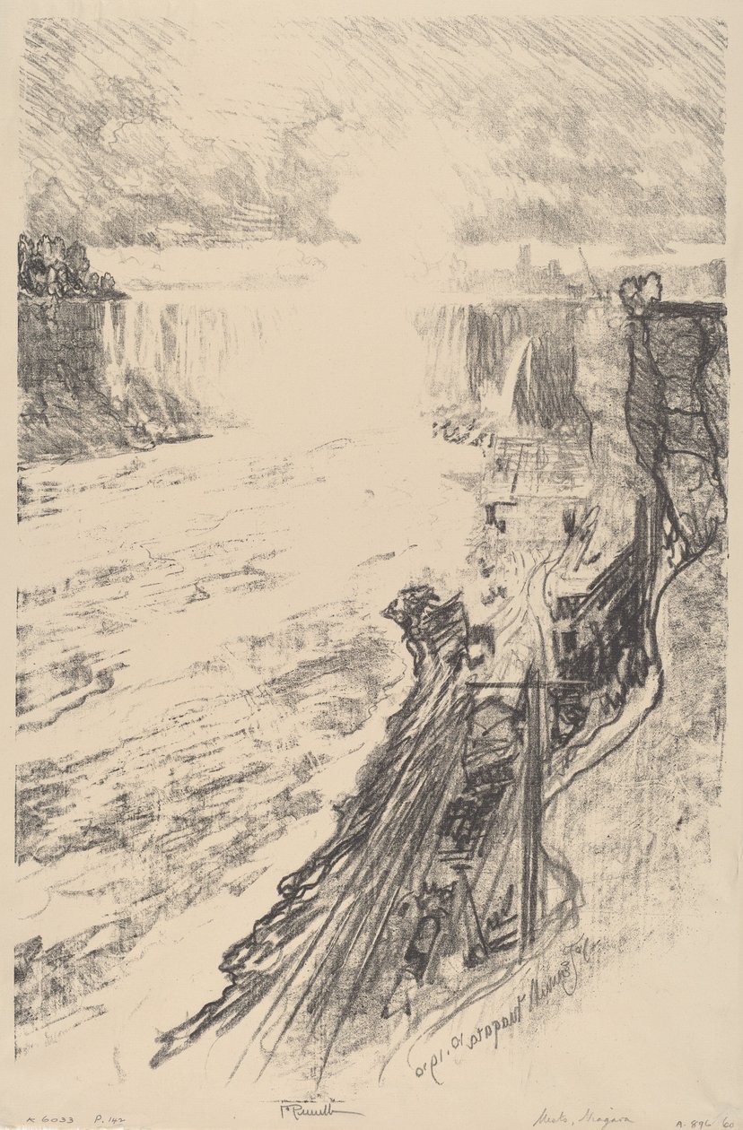 A köd rejtélye, 1910. alkotó: Joseph Pennell