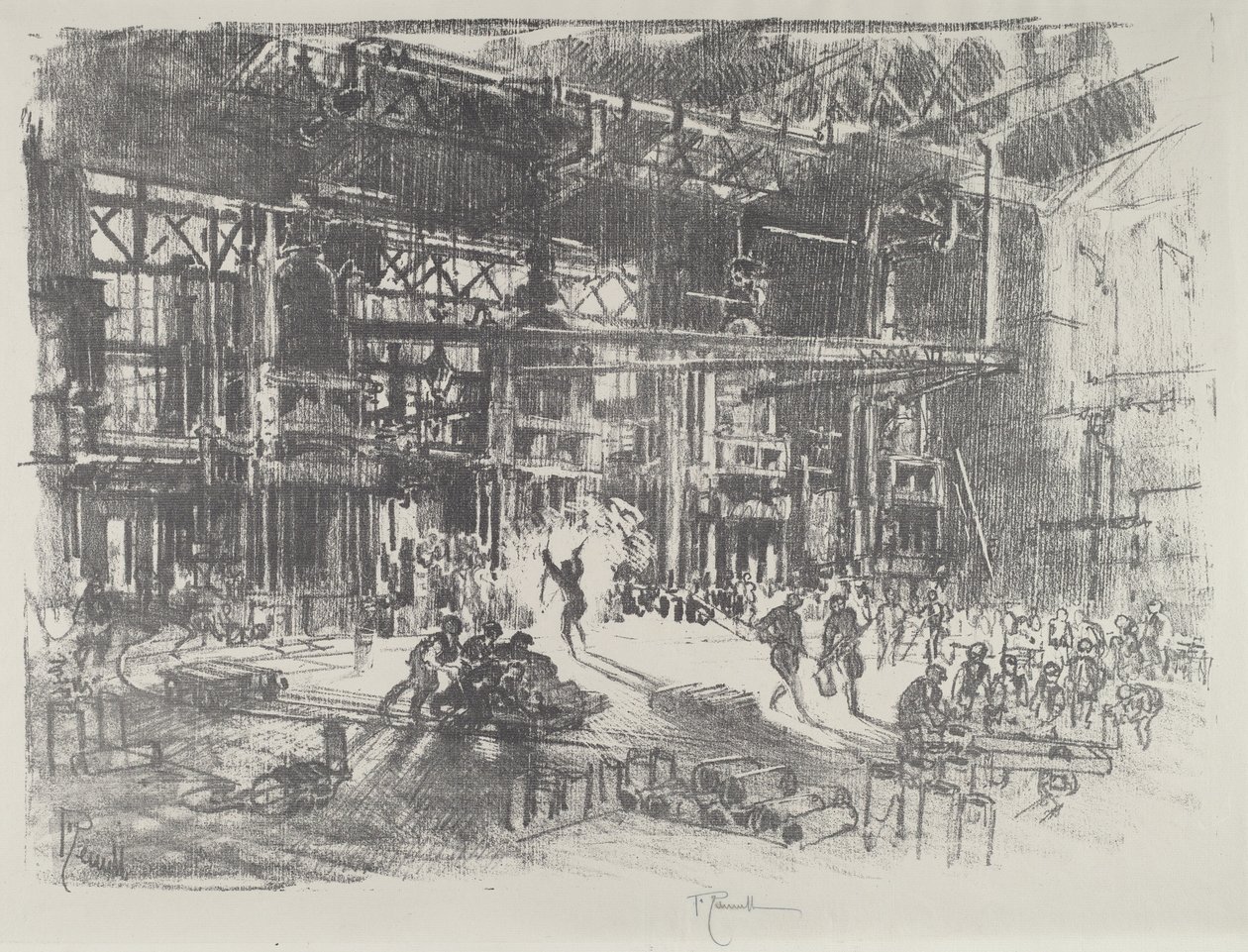 A sajtók, 1916. alkotó: Joseph Pennell
