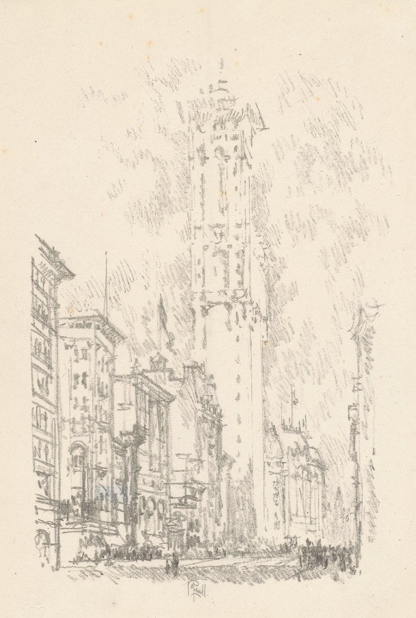 A Times épülete, 1904. alkotó: Joseph Pennell