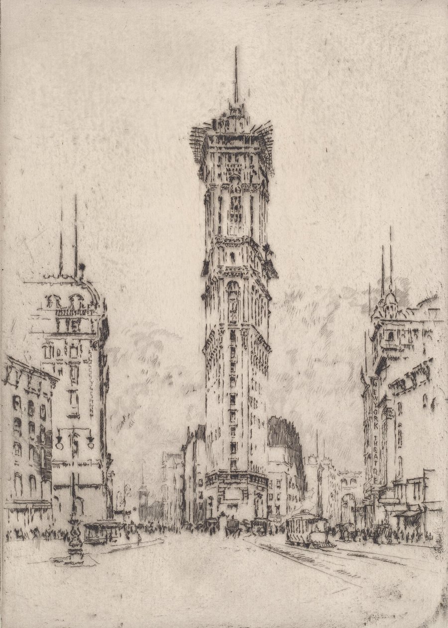 A Times épülete, 1904. alkotó: Joseph Pennell
