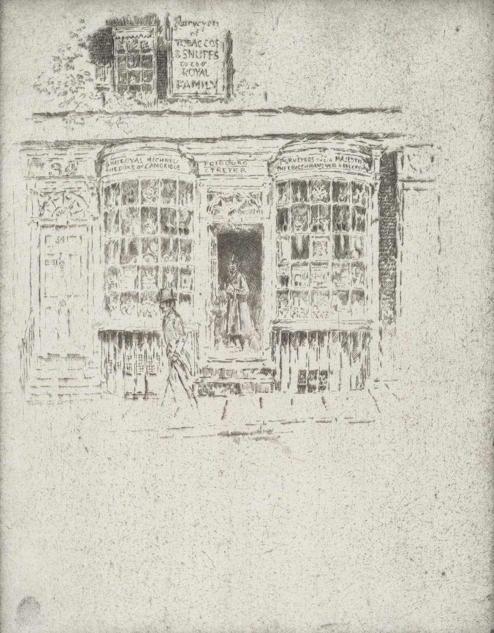 A dohánybolt, 1903. alkotó: Joseph Pennell