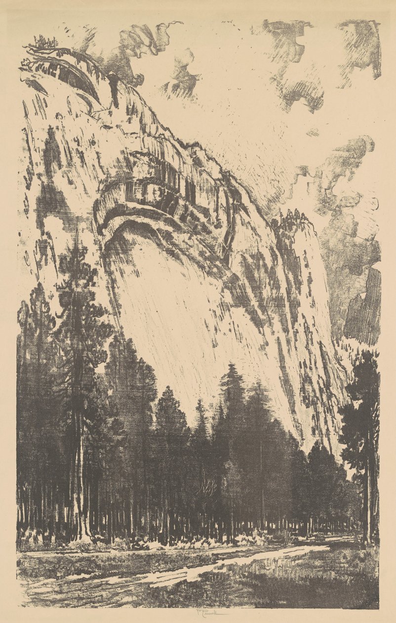 A Yosemite-völgy, 1912. alkotó: Joseph Pennell