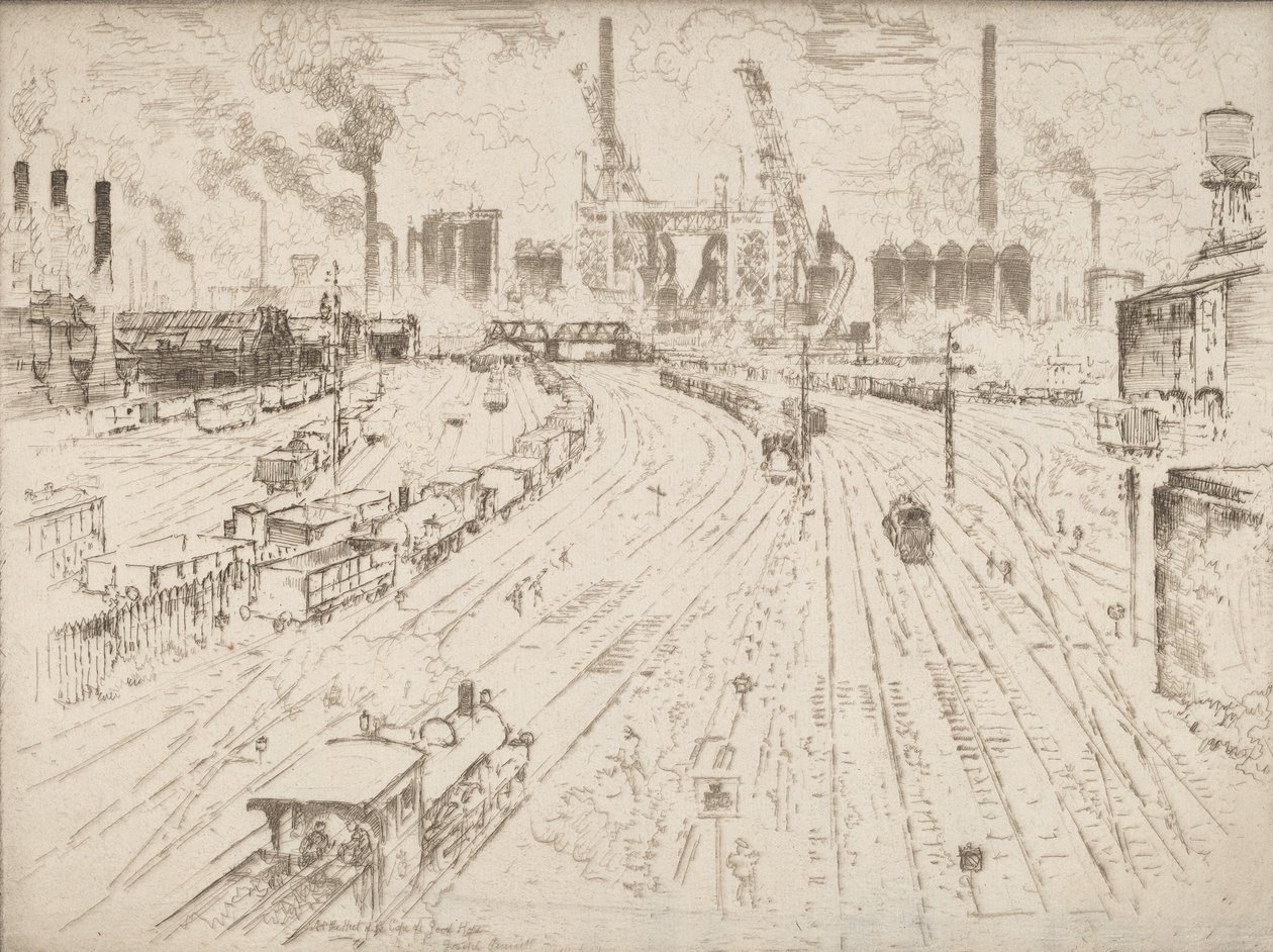 Tracks, Oberhausen, 1910. alkotó: Joseph Pennell
