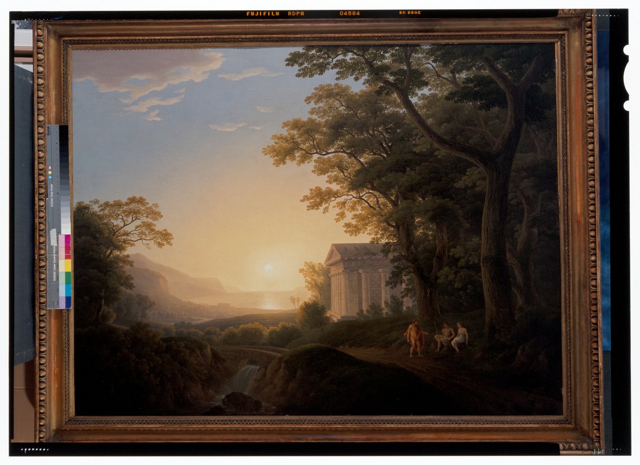 Ideális táj templommal alkotó: Joseph Rebell