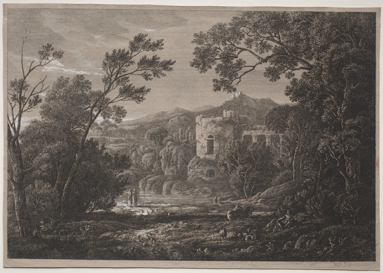 Egy olasz nézet, c. 1810 . alkotó: Joseph Rebell