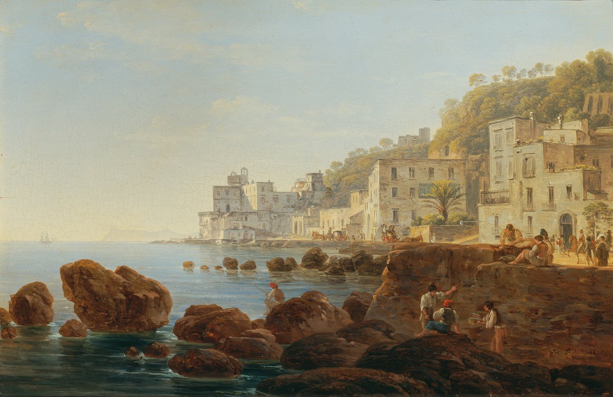 A Nápoly melletti Mergellinában alkotó: Joseph Rebell