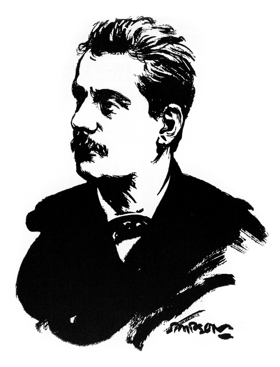 Giacomo Puccini olasz zeneszerző, 1912 alkotó: Joseph Simpson