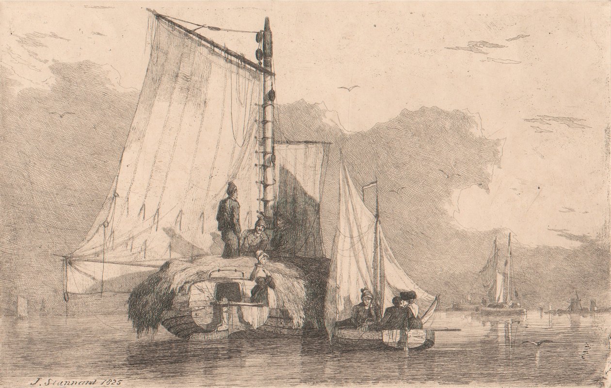 Hajók Braydonban, 1825 alkotó: Joseph Stannard