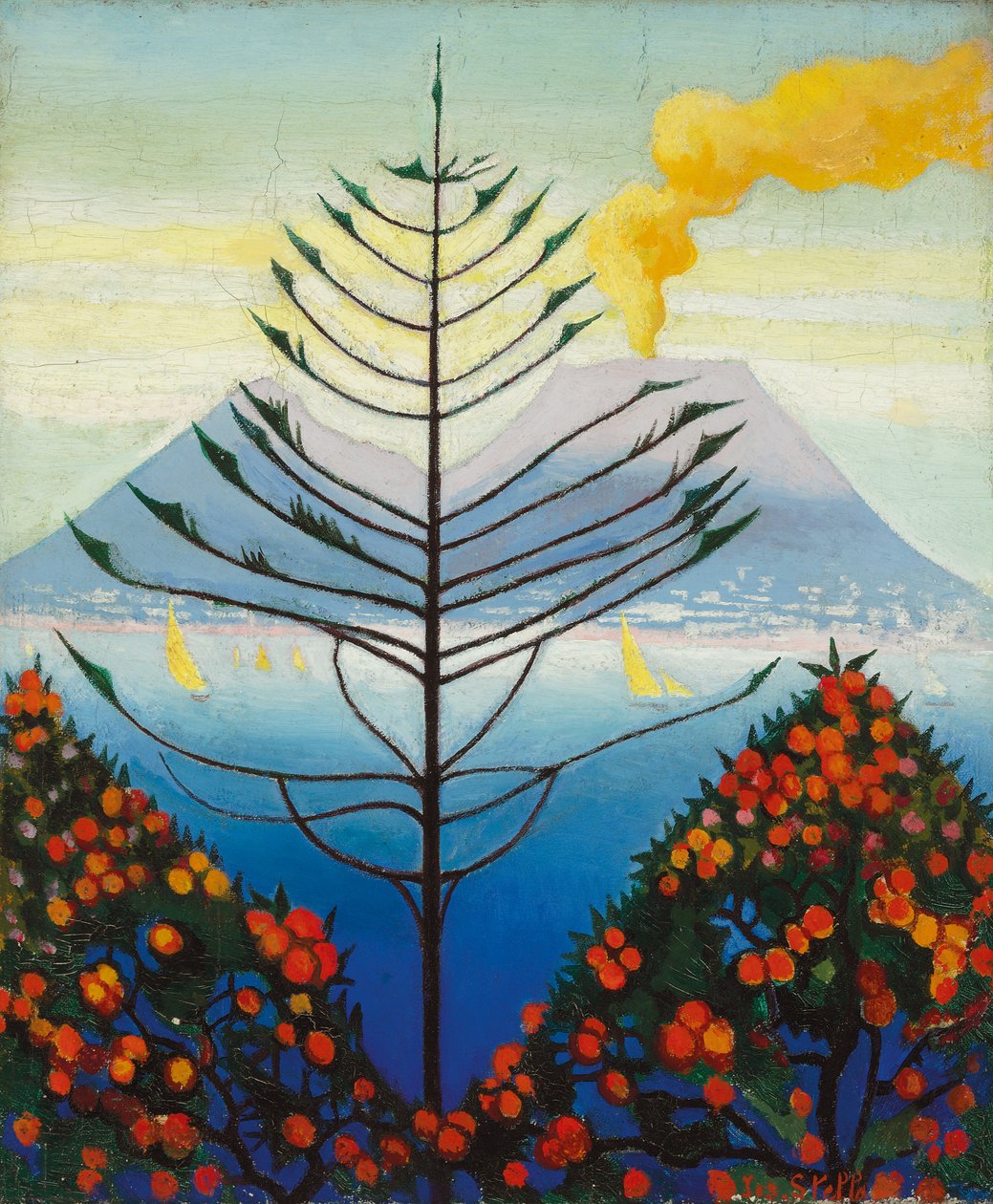 Capri (olaj, vászon) alkotó: Joseph Stella