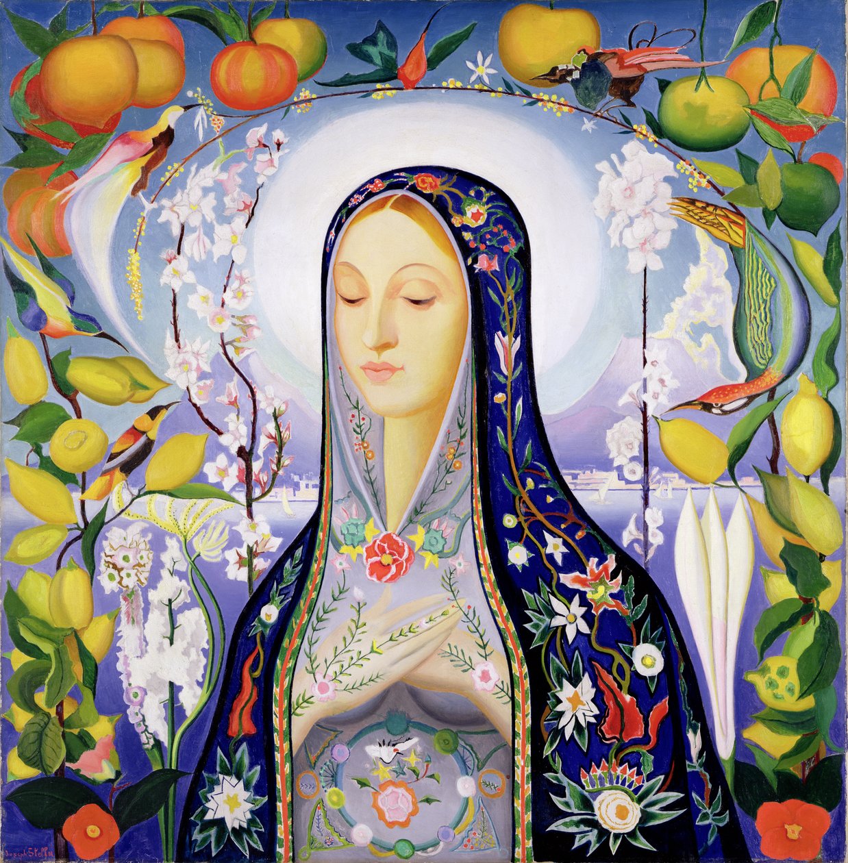 A Szűz (olaj, vászon) alkotó: Joseph Stella