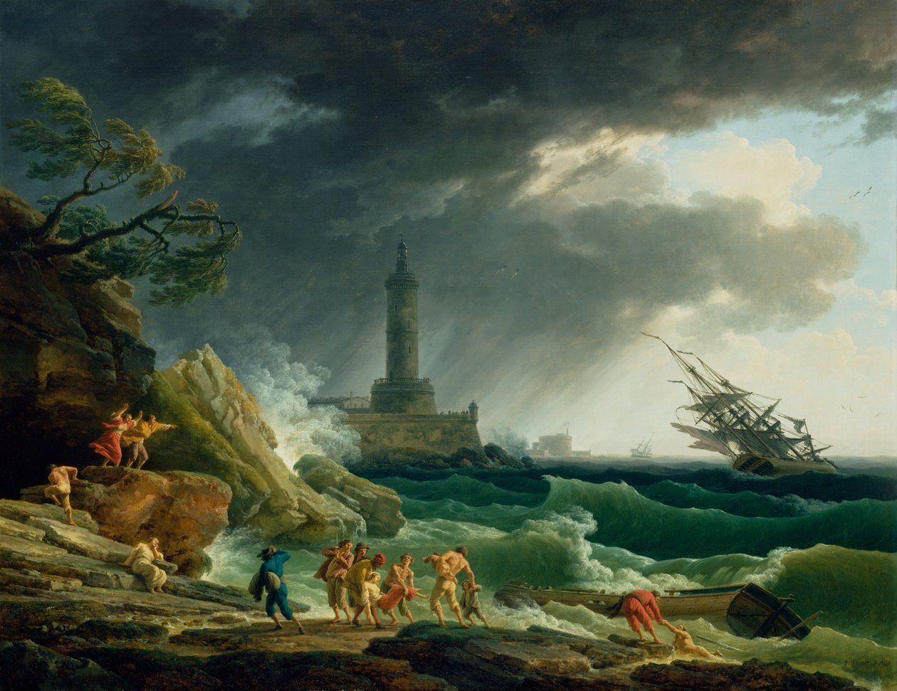 Vihar a Földközi-tenger partján alkotó: Joseph Vernet
