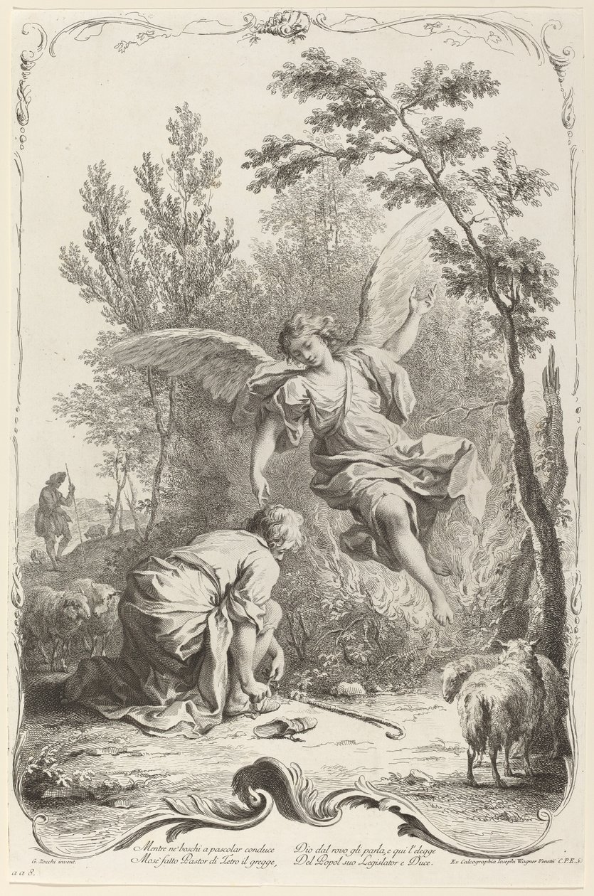Mózes és az égő bokor alkotó: Joseph Wagner