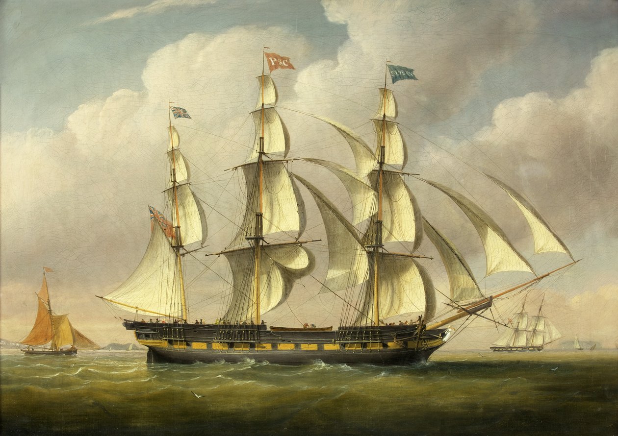 A „Severn” hajó, 1835 körül (olaj, vászon) alkotó: Joseph Walter