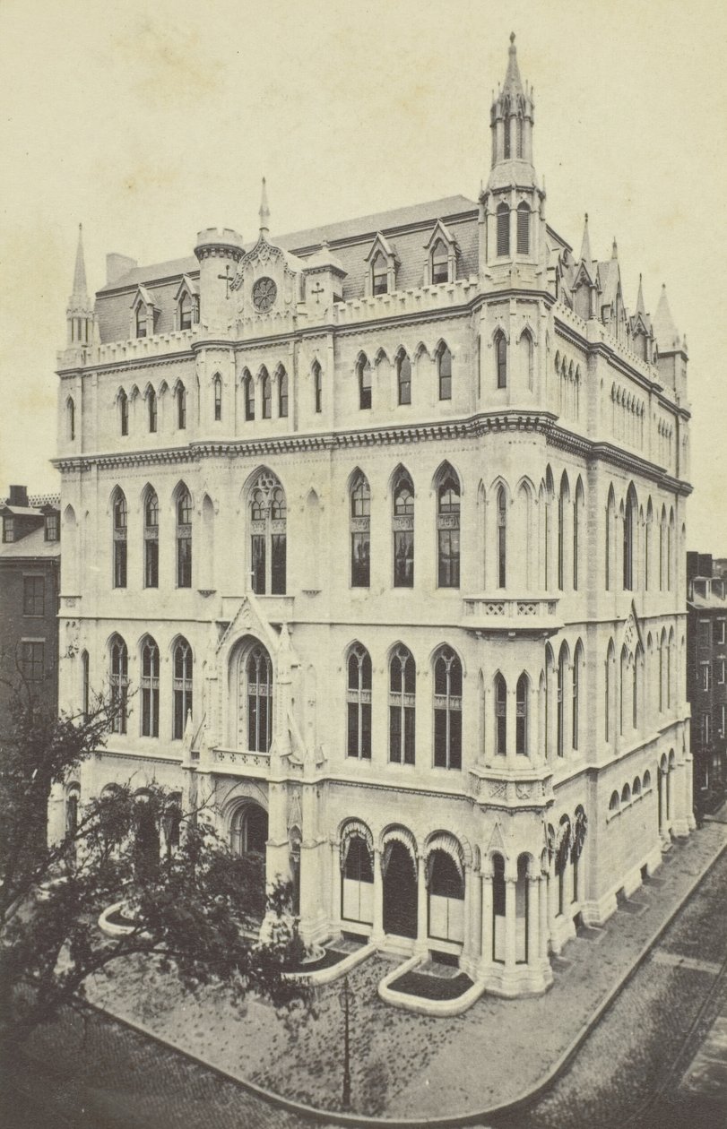 Új szabadkőműves templom, Boston, 1860-as évek. alkotó: Joseph Ward