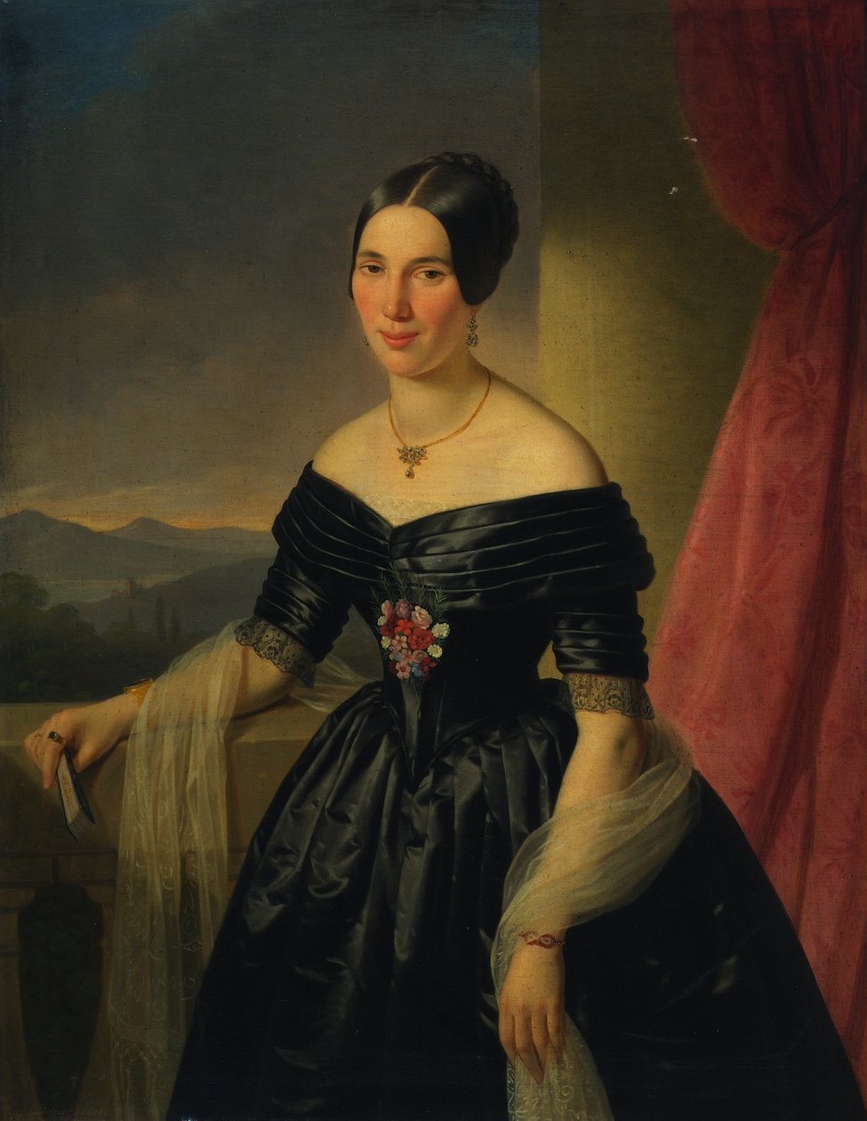 egy hölgy portréja alkotó: Joseph Weidner