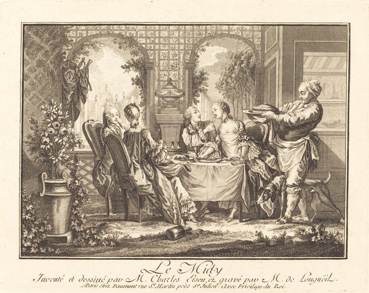 Dél alkotó: Joseph de Longueil after Charles Eisen