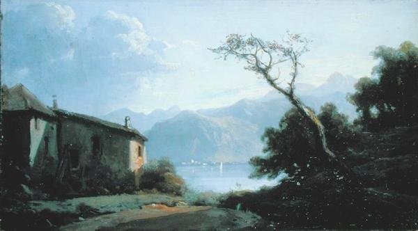 Tavaszi jelenet Franciaországban (olaj, vászon) alkotó: Josephine Bowes