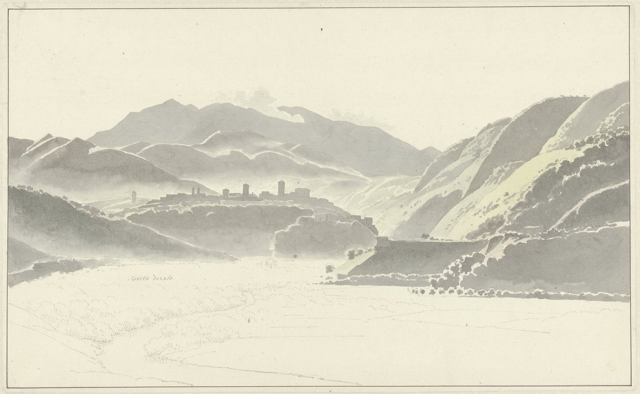 Kilátás a Cittaducale-ra Kilátás a Civita Ducale-ra alkotó: Josephus Augustus Knip