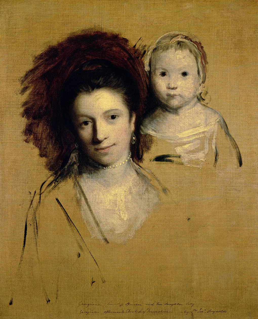 Georgiana, Spencer grófnő és lánya, Lady Georgiana, majd Devonshire hercegnője, 1759 alkotó: Joshua Reynolds