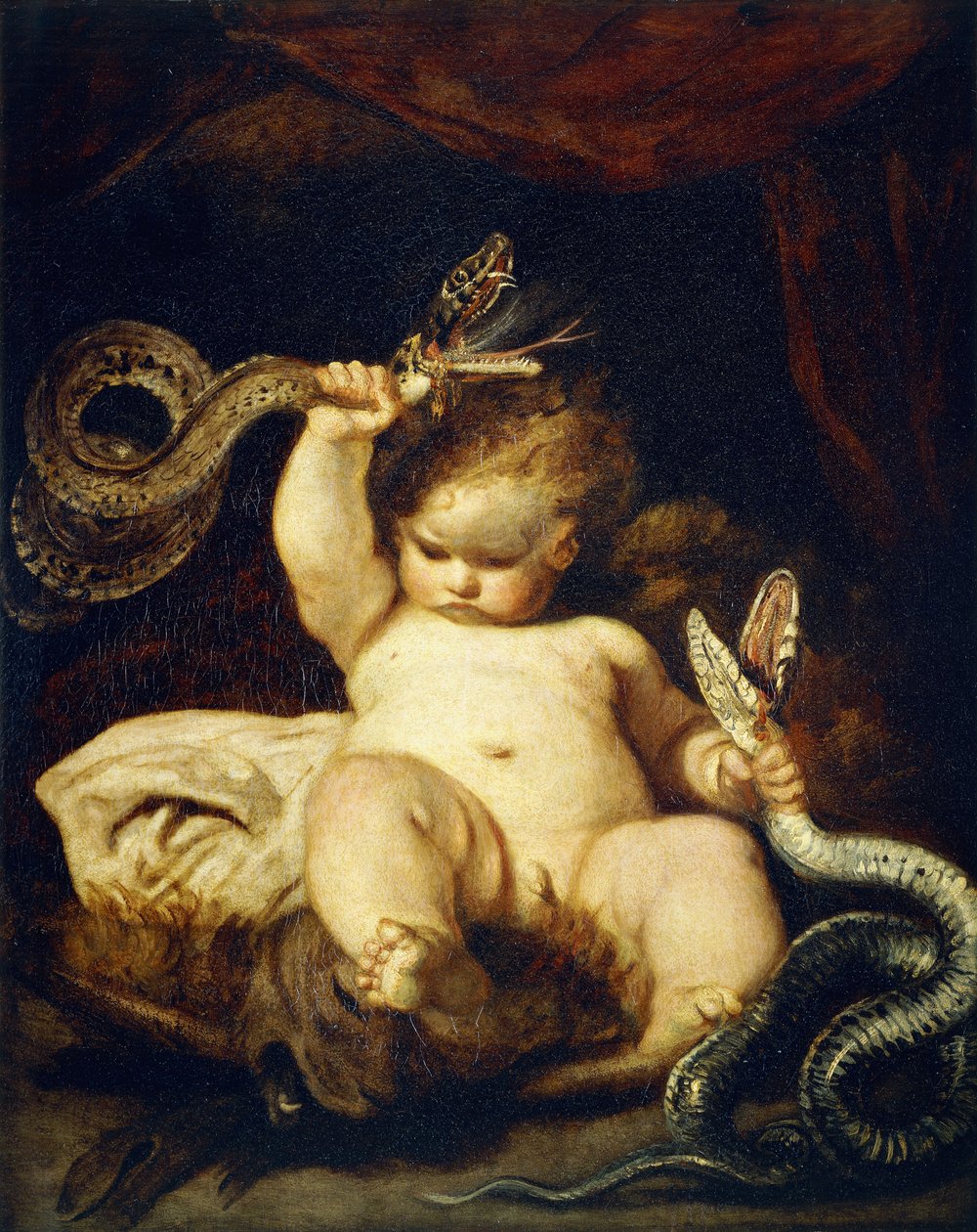 A csecsemő Herkules, alkotó: Joshua Reynolds