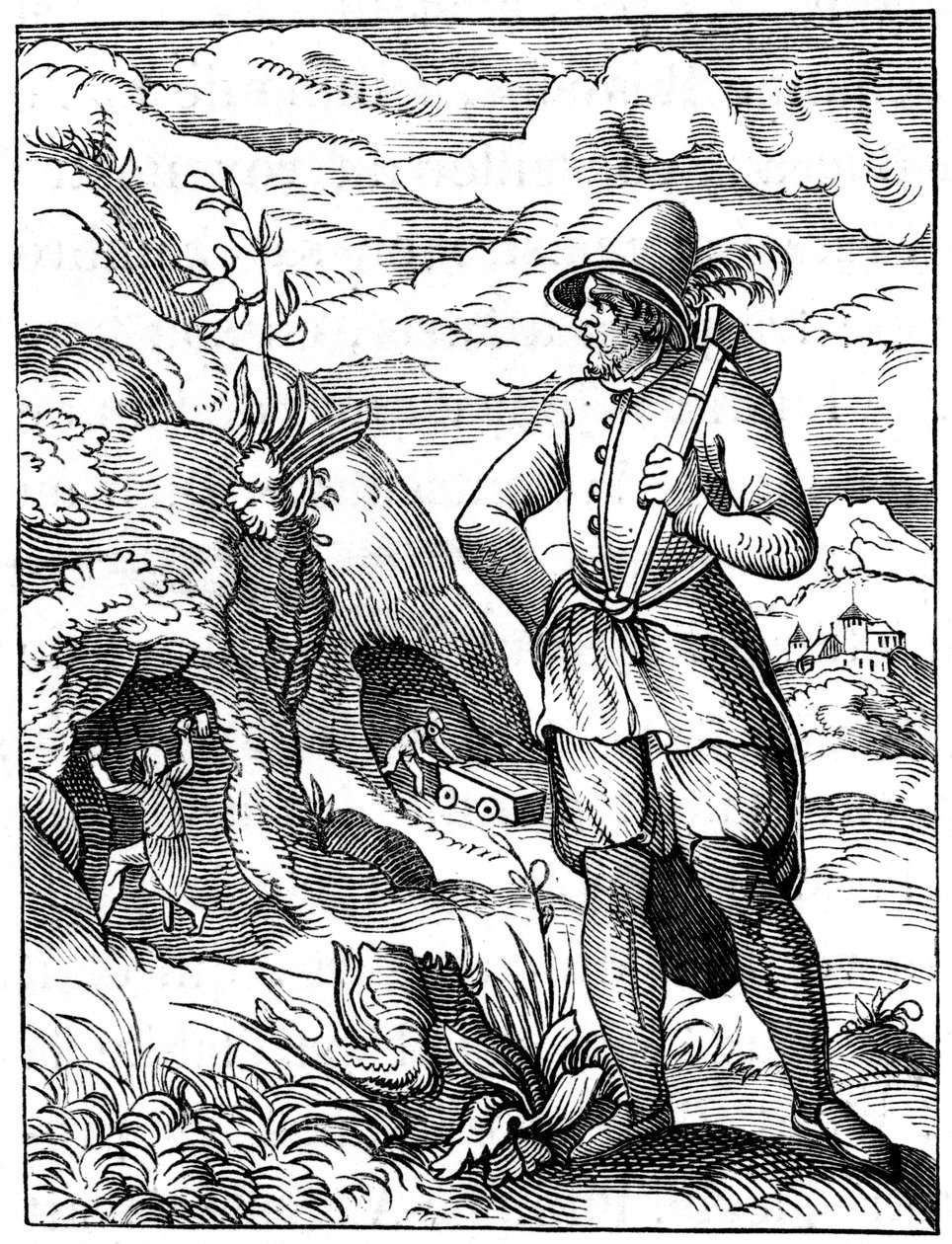 Bányász, 1849. XVI. század. alkotó: Jost Amman