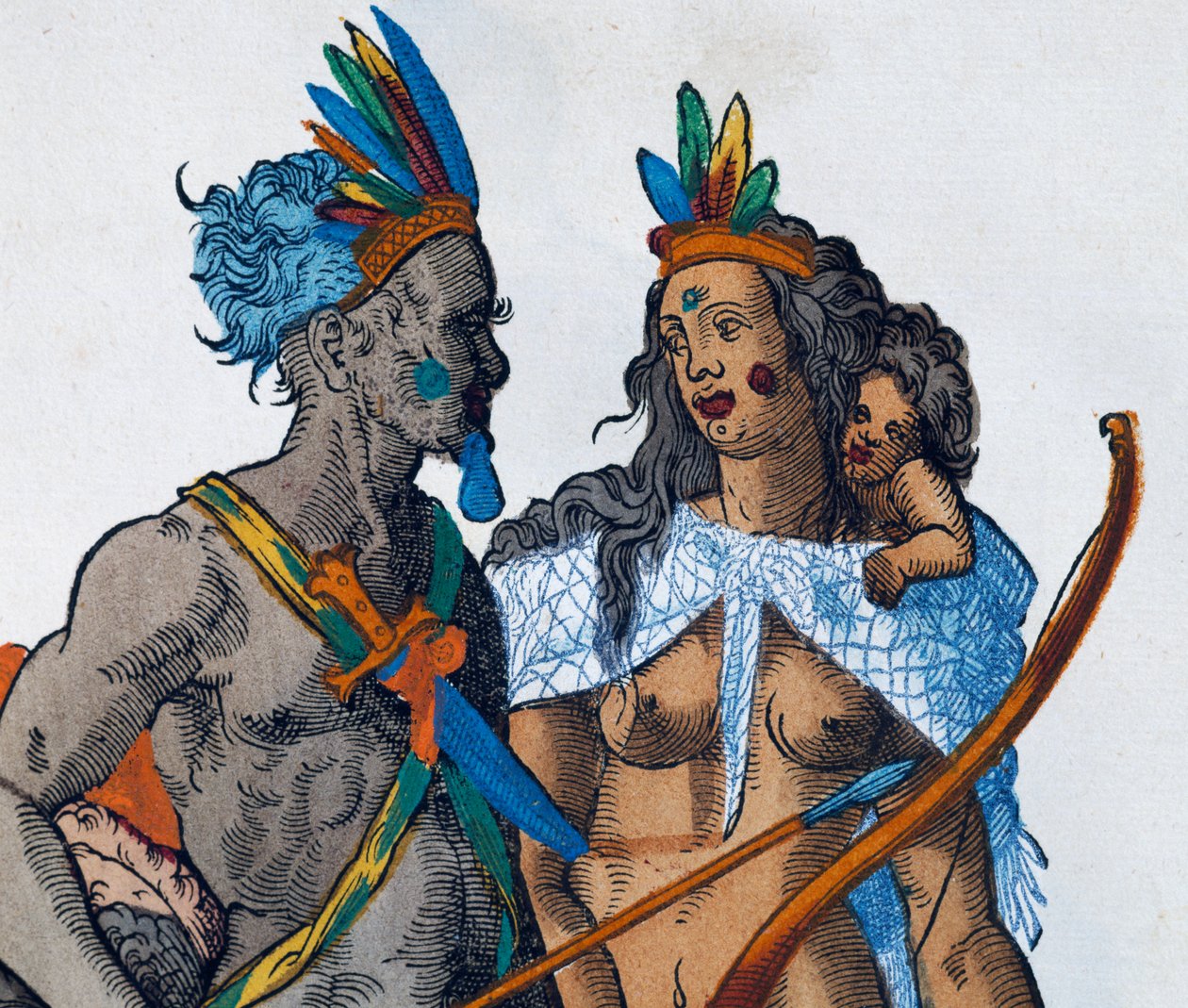 Perui indiánok, Jost Amman metszete (1539-1591) alkotó: Jost Amman