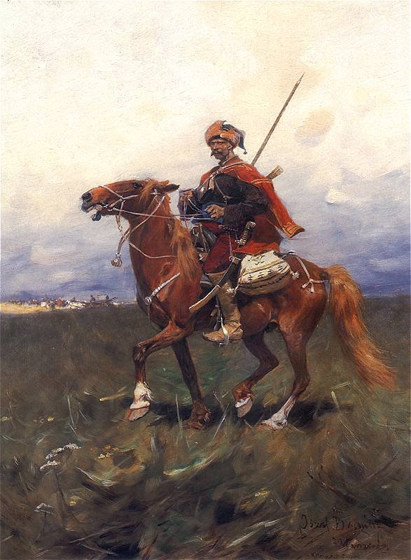 Kozák lovas: n alkotó: Jozef Brandt