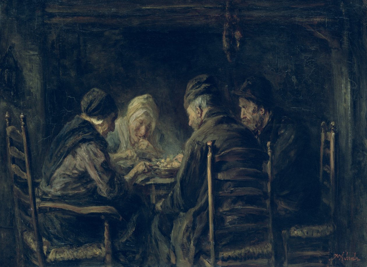 A burgonyaevők, 1902 alkotó: Jozef Israëls
