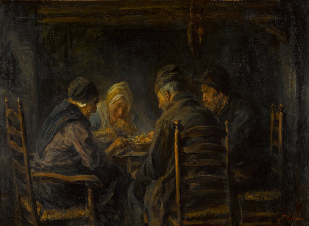 Burgonyaevők alkotó: Jozef Israëls