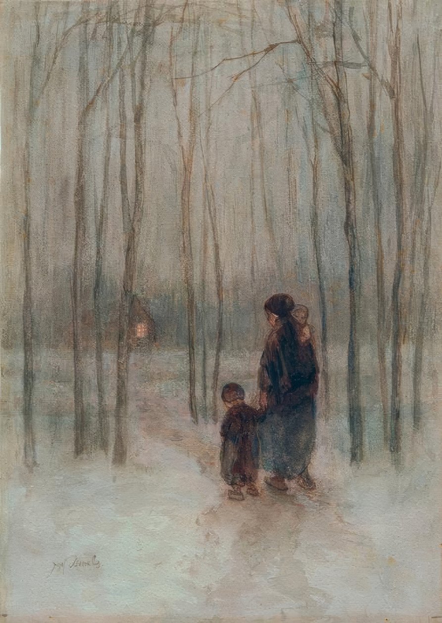 Eventide az erdőben alkotó: Jozef Israëls