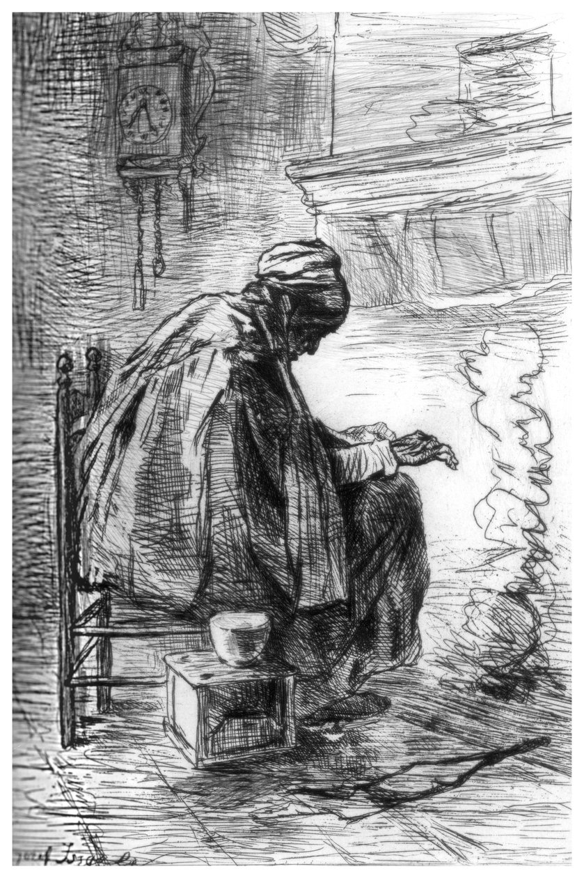 The Hearth, 1880-1882. alkotó: Jozef Israëls